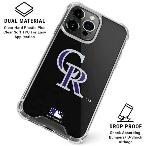 MLB Colorado Rockies - Solid Distressed iPhone 16 Pro Clear Case